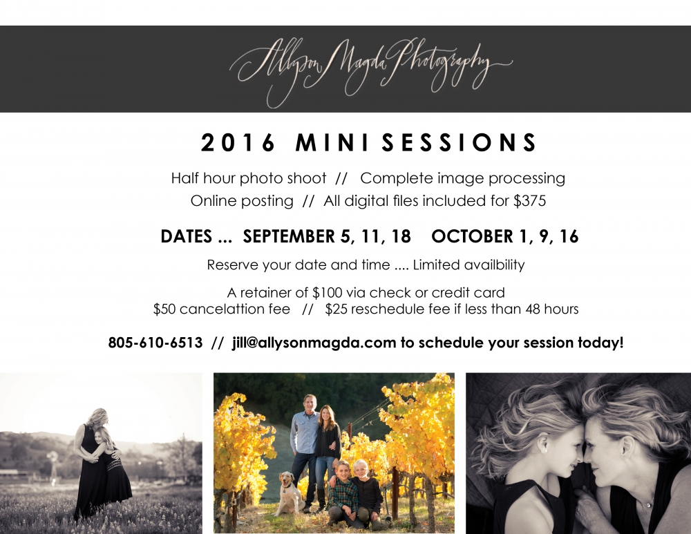 mini sessions paso robles photographer